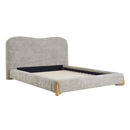Teleri Modern Platform Bed with Wood Leg