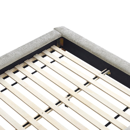 Teleri Modern Platform Bed with Wood Leg