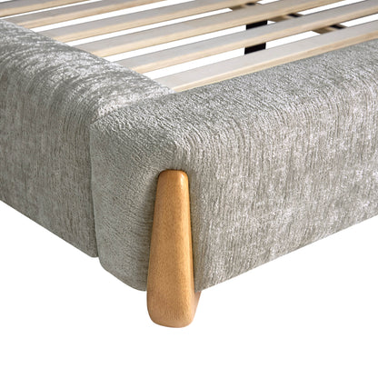 Teleri Modern Platform Bed with Wood Leg