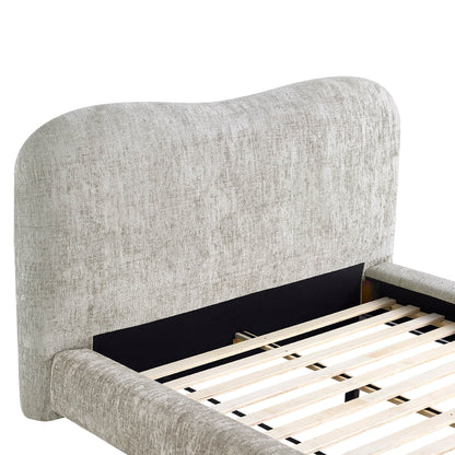 Teleri Modern Platform Bed with Wood Leg