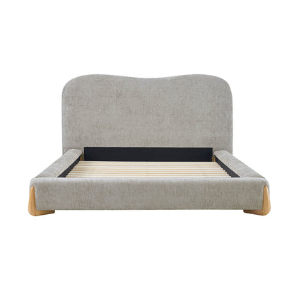 Teleri Modern Platform Bed with Wood Leg