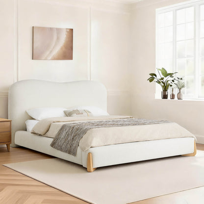 Teleri Modern Platform Bed with Wood Leg
