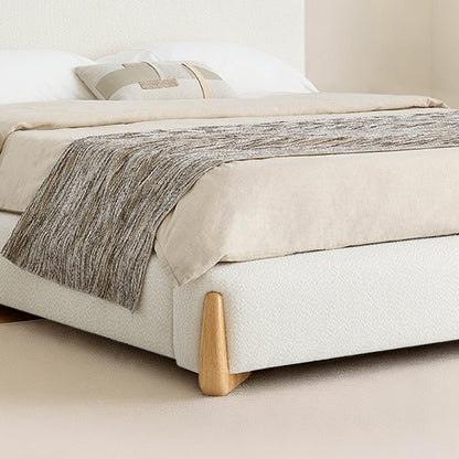 Teleri Modern Platform Bed with Wood Leg