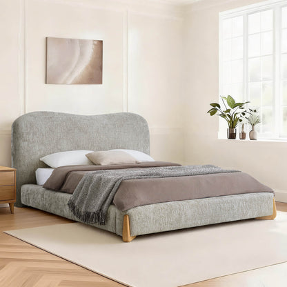 Teleri Modern Platform Bed with Wood Leg