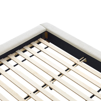 Teleri Modern Platform Bed with Wood Leg