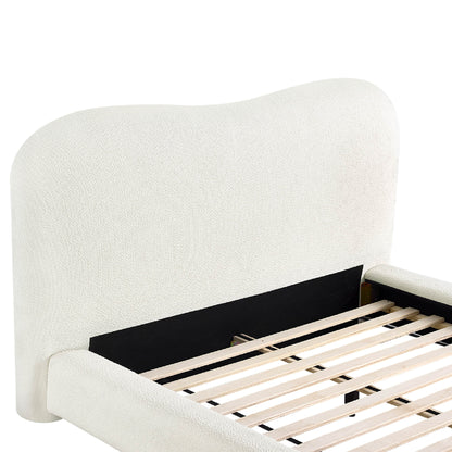 Teleri Modern Platform Bed with Wood Leg