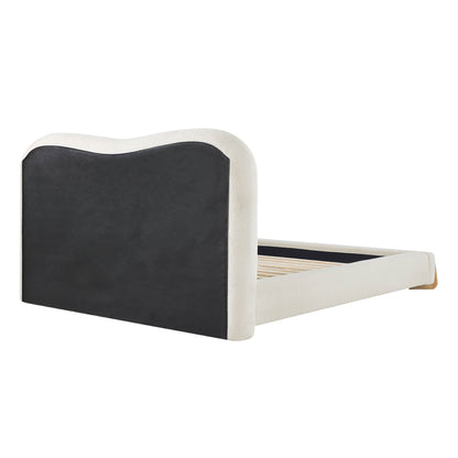 Teleri Modern Platform Bed with Wood Leg