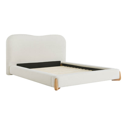 Teleri Modern Platform Bed with Wood Leg