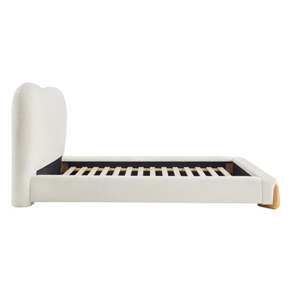 Teleri Modern Platform Bed with Wood Leg