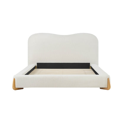 Teleri Modern Platform Bed with Wood Leg