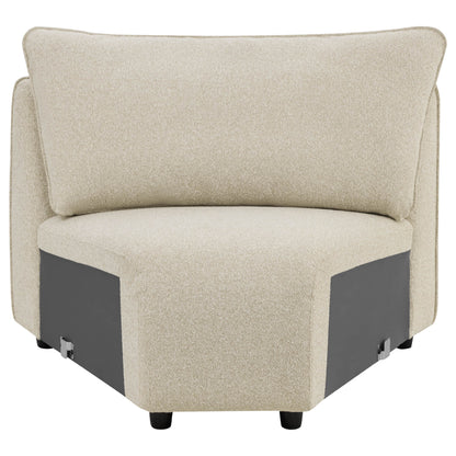 Teleri 4-seat Modular Curved Sofa with Wood Leg