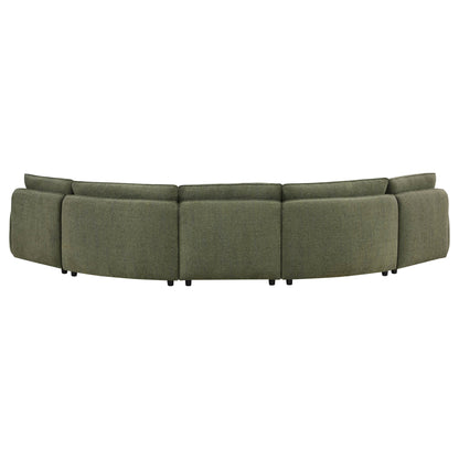 Teleri 4-seat Modular Curved Sofa with Wood Leg
