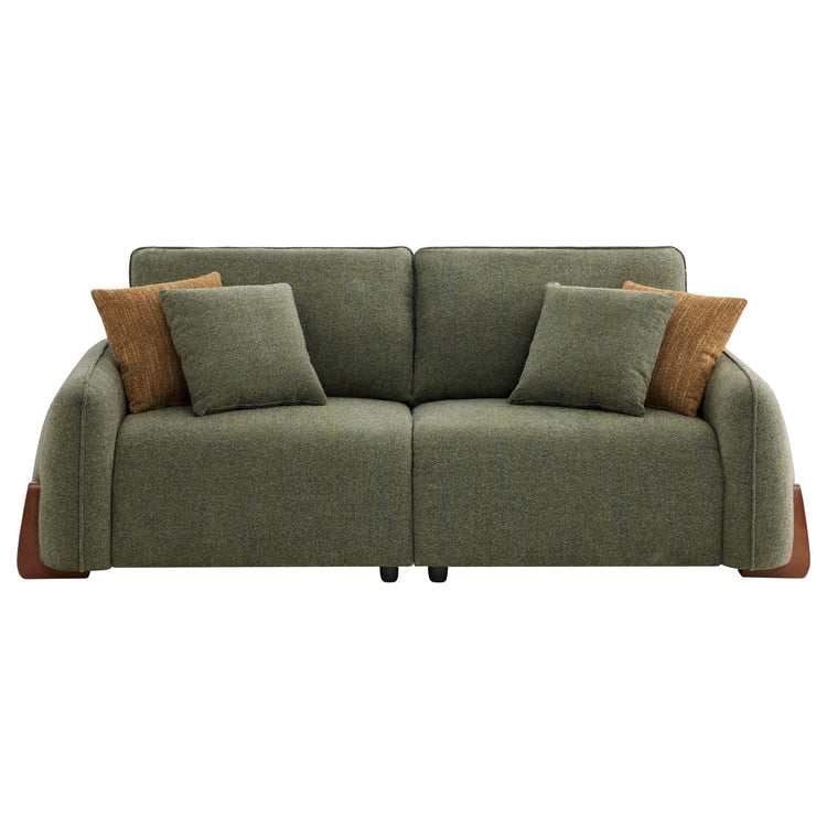 Teleri 3-seat Modular Curved Sofa with Wood Leg
