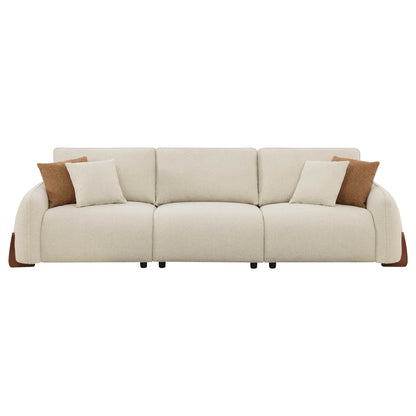 Teleri 3-seat Modular Curved Sofa with Wood Leg