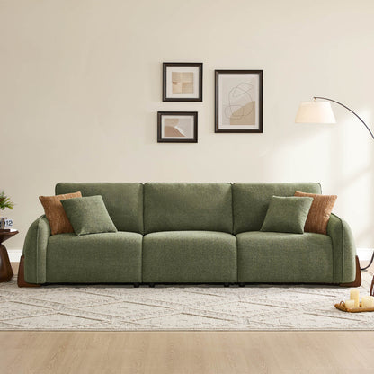Teleri 5-seat Modular Curved Sofa with Wood Leg