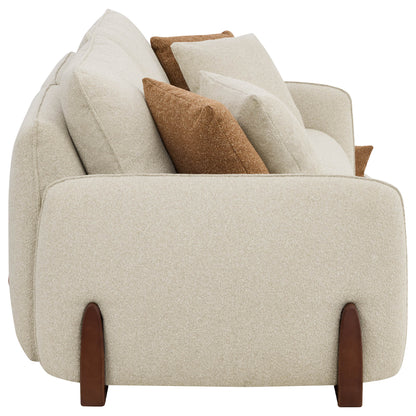 Teleri 4-seat Modular Curved Sofa with Wood Leg