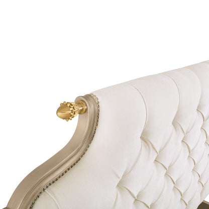 Teresa King Solid Birchwood Upholstered Bed