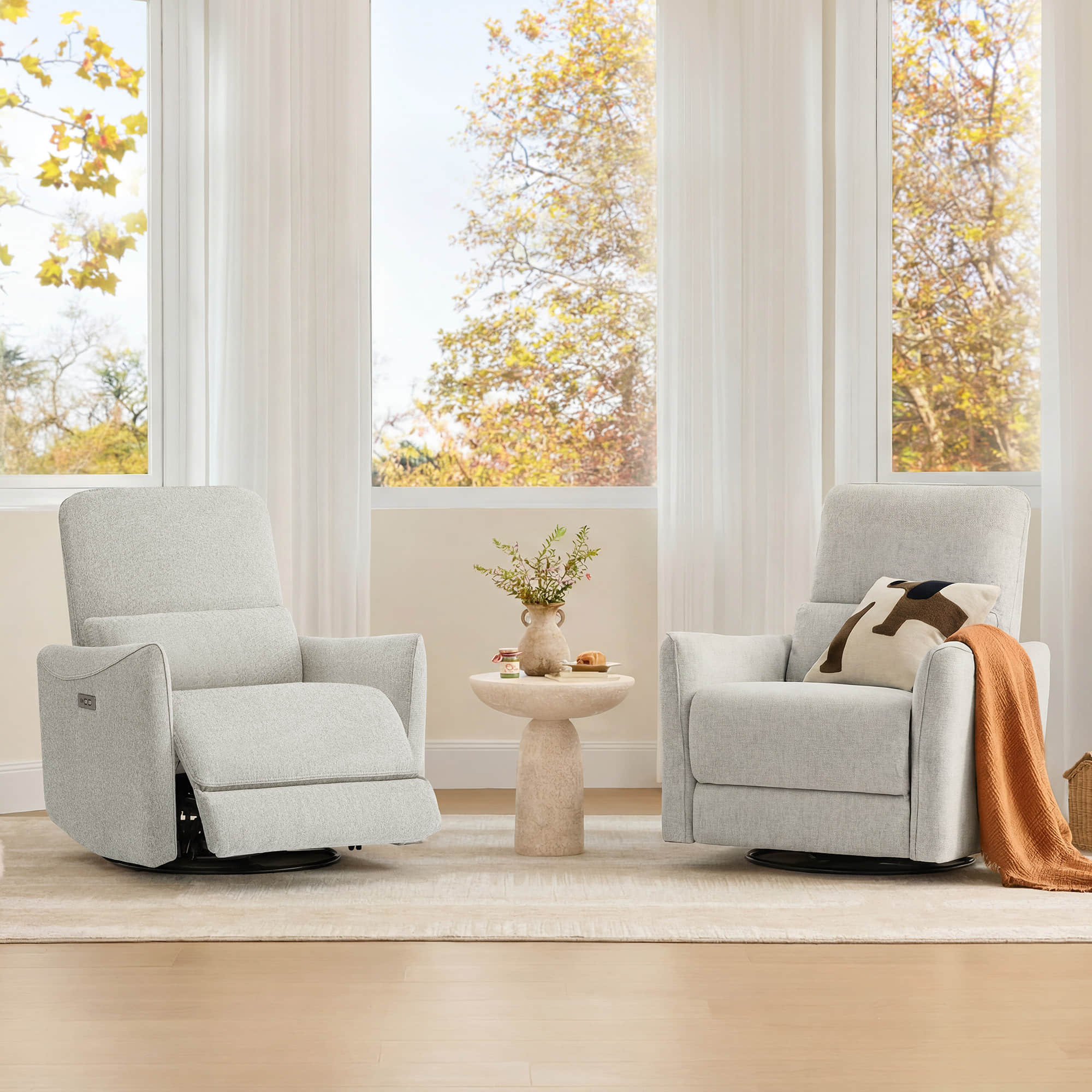 Tracee Modern Power Swivel Glider Recliner