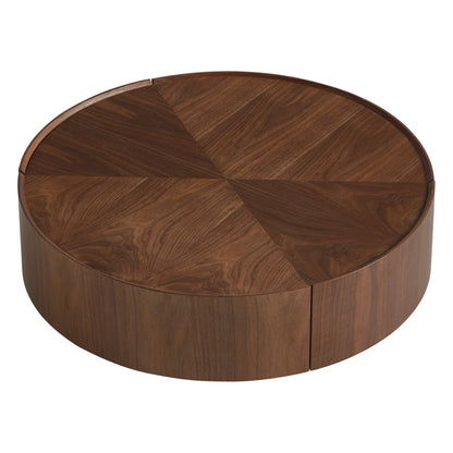 Vanessa Round Coffee Table with Storage