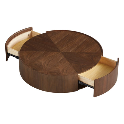 Vanessa Round Coffee Table with Storage