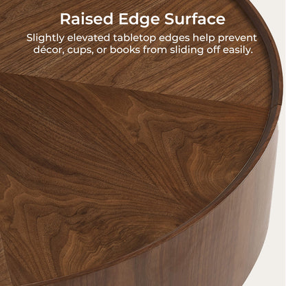 Vanessa Round Coffee Table with Storage