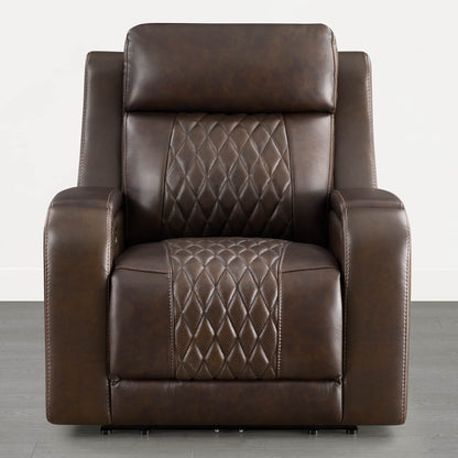 Victor Genuine Leather Power Recliner with Heat & Cooling