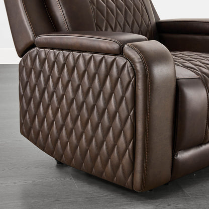 Victor Genuine Leather Power Recliner with Heat & Cooling