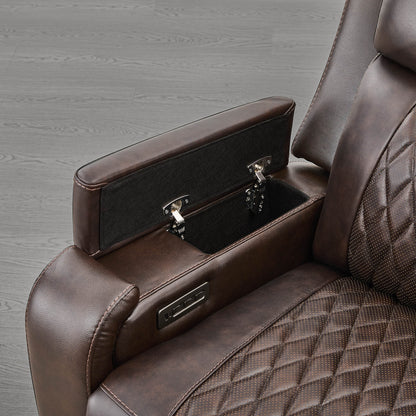 Victor Genuine Leather Power Recliner with Heat & Cooling