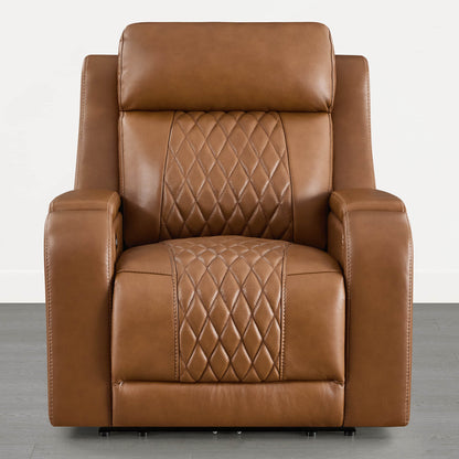 Victor Genuine Leather Power Recliner with Heat & Cooling