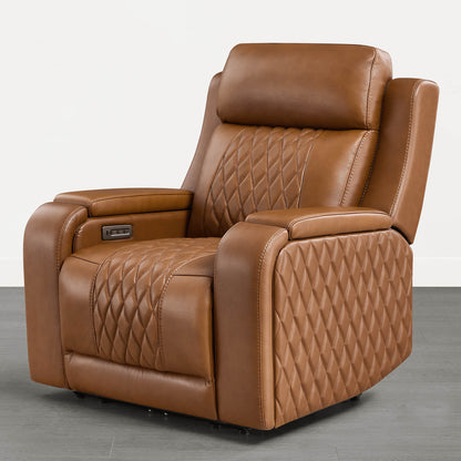 Victor Genuine Leather Power Recliner with Heat & Cooling