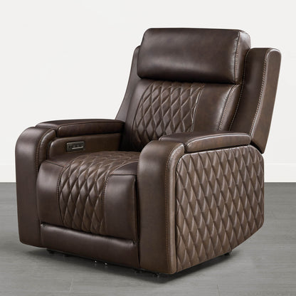 Victor Genuine Leather Power Recliner with Heat & Cooling
