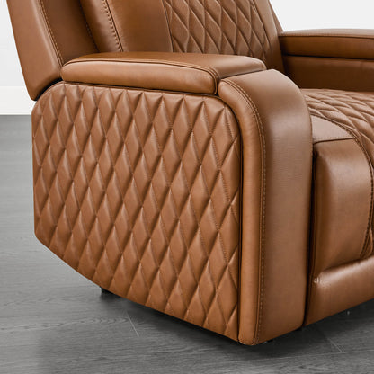 Victor Genuine Leather Power Recliner with Heat & Cooling