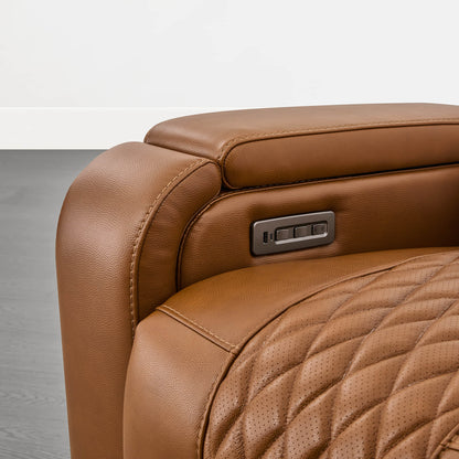 Victor Genuine Leather Power Recliner with Heat & Cooling