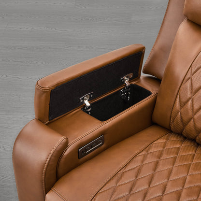 Victor Genuine Leather Power Recliner with Heat & Cooling