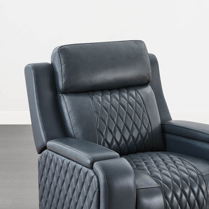 Victor Genuine Leather Power Recliner with Heat & Cooling