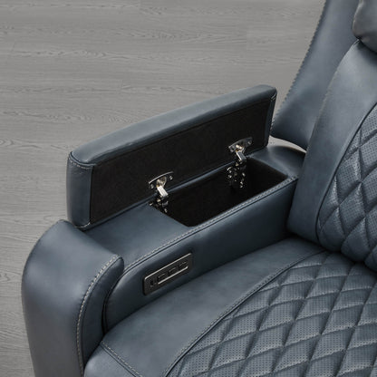 Victor Genuine Leather Power Recliner with Heat & Cooling