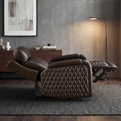 Victor Genuine Leather Power Recliner with Heat & Cooling