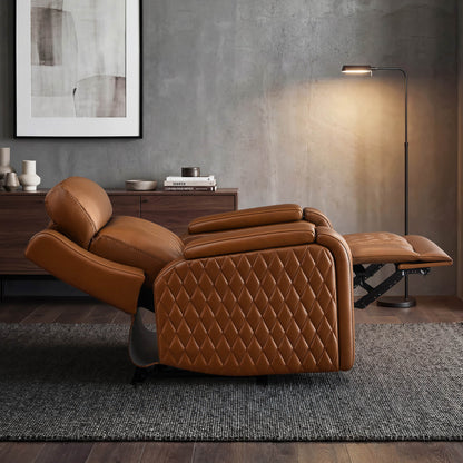 Victor Genuine Leather Power Recliner with Heat & Cooling