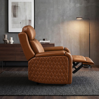 Victor Genuine Leather Power Recliner with Heat & Cooling