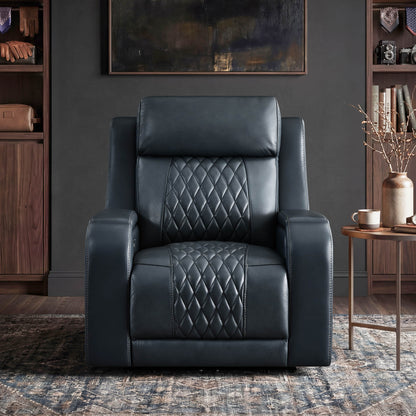 Victor Genuine Leather Power Recliner with Heat & Cooling