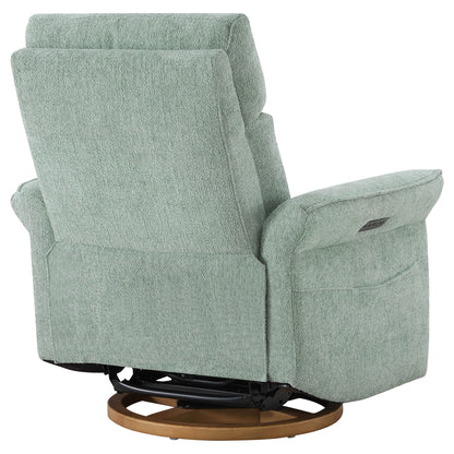 Vinca Modern Power Swivel Glider Recliner with Power Lumbar & Headrest