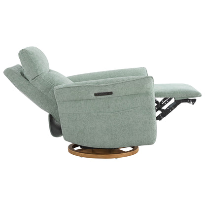 Vinca Power Swivel Nursery Glider Recliner with Power Lumbar & Headrest