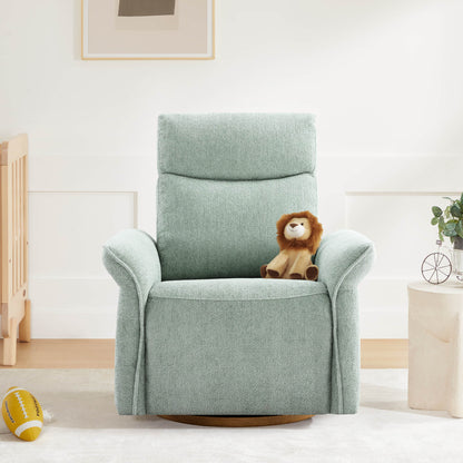 Vinca Modern Power Swivel Glider Recliner with Power Lumbar & Headrest