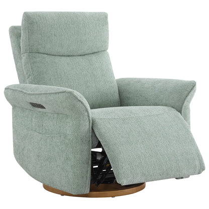 Vinca Power Swivel Nursery Glider Recliner with Power Lumbar & Headrest