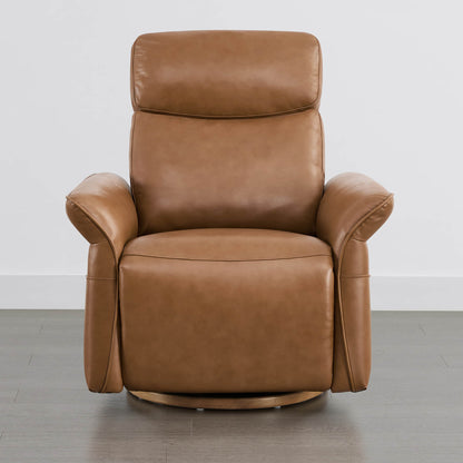 Vinca Modern Power Swivel Glider Recliner with Power Lumbar & Headrest