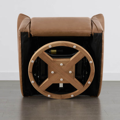 Vinca Modern Power Swivel Glider Recliner with Power Lumbar & Headrest