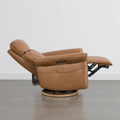 Vinca Power Swivel Nursery Glider Recliner with Power Lumbar & Headrest