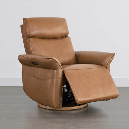 Vinca Power Swivel Nursery Glider Recliner with Power Lumbar & Headrest