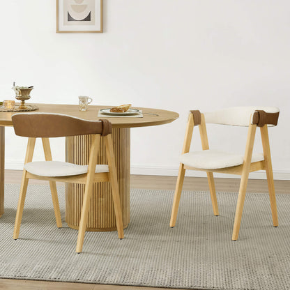 Winfred Mid-century Modern Chenille Dining Chair(Set of 2)