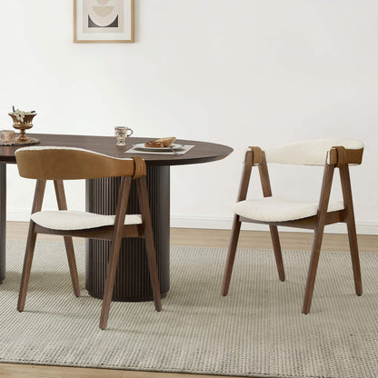 Winfred Mid-century Modern Chenille Dining Chair(Set of 2)